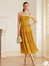 Aveloria Rosie Italian Romantic Style Ruffle Edge Camisole Bodycon Waist Ruffle Hem Maxi Fitted Knit Dress For Women